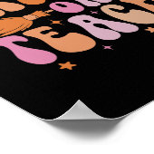 Trick oder lehren Retro Groovy Halloween Shirt für Poster (Ecke)