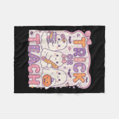 Trick oder lehren Retro Halloween Lehrer Look Fleecedecke (Vorderseite (Horizontal))