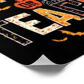 Trick oder lehren Retro Halloween Lehrerin Frauen Poster (Ecke)