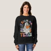 Trick oder lehren Spooker Niedlich Ghost-Lehrer Le Sweatshirt (Vorne ganz)