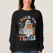 Trick oder lehren Spooker Niedlich Ghost-Lehrer Le Sweatshirt (Vorderseite)