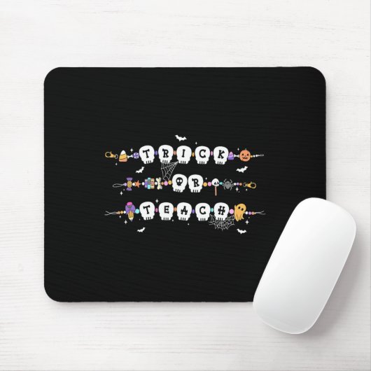 Trick oder lehren Spooky Lehrer glücklich Hallowee Mousepad (Mit Mouse)