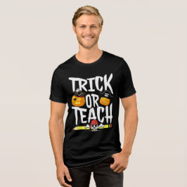 Trick oder Lehrerbewertung zurück zur Schule Tri-Blend Shirt