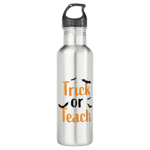 Trick oder Lektion - Halloween-Design Edelstahlflasche
