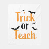Trick oder Lektion - Halloween-Design Fleecedecke (Vorderseite)