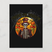 Trick oder Lust? Halloween, Buntglas Postkarte (Vorderseite)