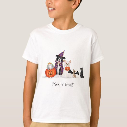 Trick oder Lust? Hunde in Halloween-Kostümen T - S T-Shirt (Vorderseite)