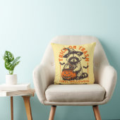 Trick oder Müll Funny Raccoon Halloween Vintag Kissen (Stuhl )