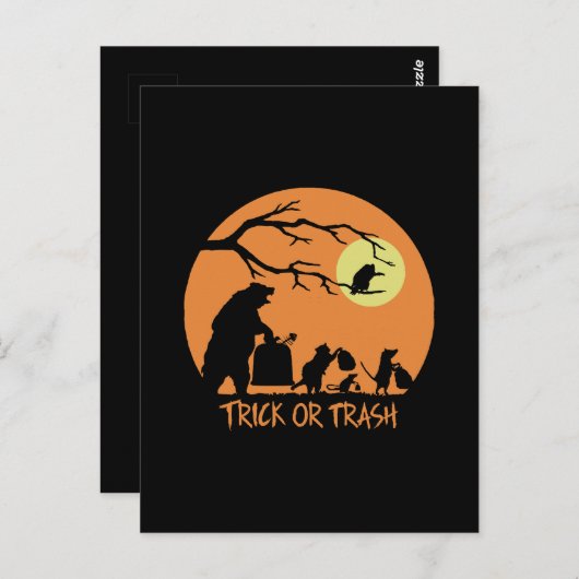 Trick oder Müll Postkarte (Vorne/Hinten)