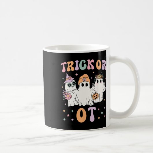 Trick oder Ot-Berufs-Therapeut Hallowe Kaffeetasse (Rechts)