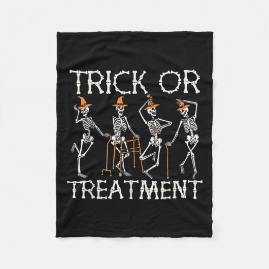 Trick oder PT Physical Therapy Therast Halloween Fleecedecke (Vorderseite)