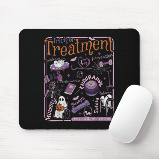 Trick oder PT Physical Therapy Therast Halloween Mousepad (Mit Mouse)