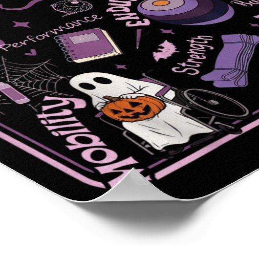 Trick oder PT Physical Therapy Therast Halloween Poster (Ecke)