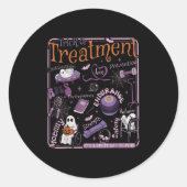 Trick oder PT Physical Therapy Therast Halloween Runder Aufkleber (Vorderseite)