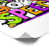 Trick oder Rede Halloween Lehrerin Geist Männer Fr Poster (Ecke)