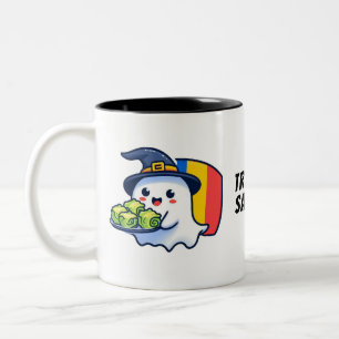 Trick oder Sarmale - Rumänische Diaspora-Geister-T Zweifarbige Tasse