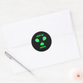 Trick oder Schrei Funny Design Halloween Alien Runder Aufkleber (Umschlag)