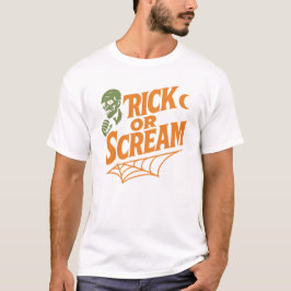 Trick oder Schrei - Retro Zombie Halloween Art T-Shirt