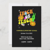 Trick oder Teach Editable Pumpkin Einladung (Vorderseite)