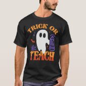 Trick oder Teach - Groovy Retro Halloween T-Shirt (Vorderseite)