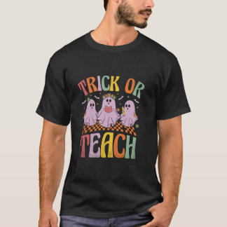 Trick oder Teach Halloween Ghost Lehrer Niedliches T-Shirt