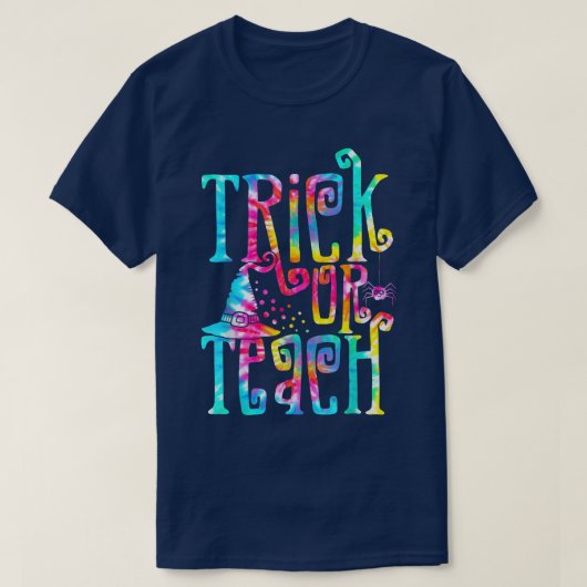 Trick oder Teach Halloween School Klassenzimmer He T-Shirt (Design vorne)