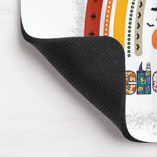 Trick oder Teach Leopard Regenbogenlehrer Hallowee Mousepad (Ecke)