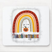 Trick oder Teach Leopard Regenbogenlehrer Hallowee Mousepad (Vorne)