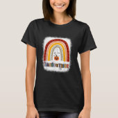 Trick oder Teach Leopard Regenbogenlehrer Hallowee T-Shirt (Vorderseite)