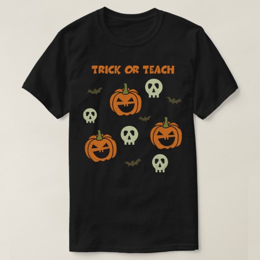 Trick oder Teach lustige Halloween Party T-Shirt B (Design vorne)
