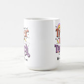 Trick oder Teach Retro Pastell Halloween Lehrernam Kaffeetasse (Mittel)