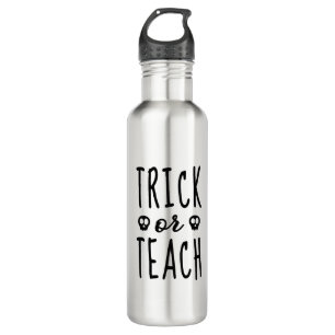 Trick oder Teach Shirt, Halloween Teacher Shirt Edelstahlflasche