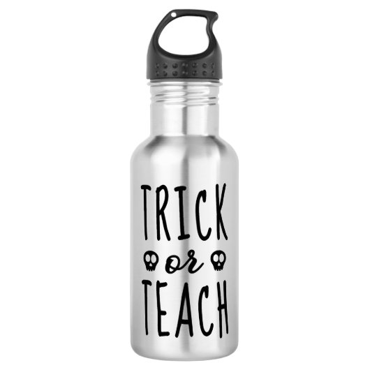 Trick oder Teach Shirt, Halloween Teacher Shirt Edelstahlflasche (Vorderseite)