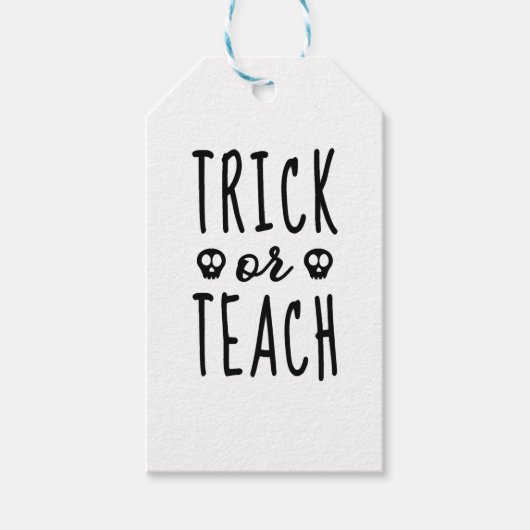 Trick oder Teach Shirt, Halloween Teacher Shirt Geschenkanhänger (Vorderseite)