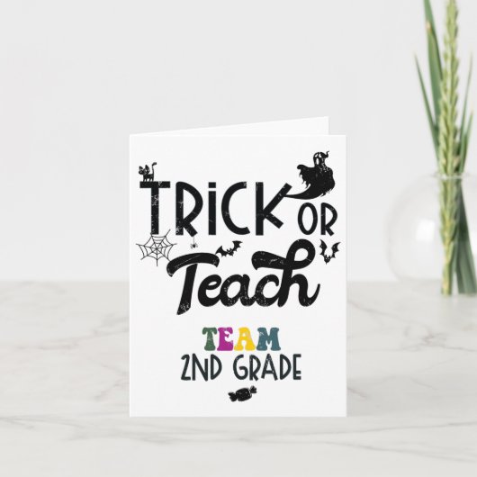 Trick oder Teach zweiten Grad Halloween der zweite Karte (Vorderseite)