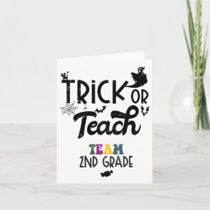 Trick oder Teach zweiten Grad Halloween der zweite Karte