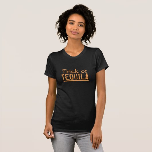 Trick oder Tequila Halloween-T - Shirt (Vorne ganz)