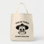 Trick oder Tequila Sugar Skull Halloween Promo Tragetasche (Vorne)