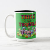 Trick oder Tequila-T-Shirt Zweifarbige Tasse (Links)