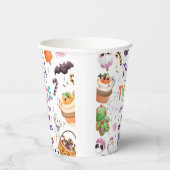 Trick oder Three! Niedliches Lila Halloween 3. Geb Pappbecher (Rechts)