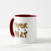 Trick oder Treat - 2-seitige Ringer-Tasse Tasse (Vorderseite Links)