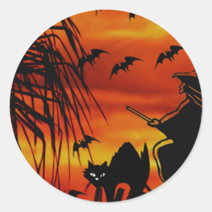 Trick oder Treat #4_ Runder Aufkleber