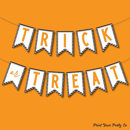 Trick- oder Treat-Banner Wimpelkette
