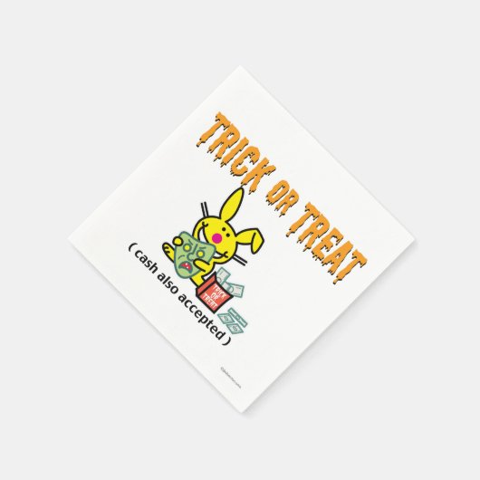 Trick oder Treat (Bargeld wird ebenfalls akzeptier Serviette (Ecke)