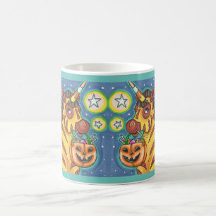 TRICK ODER TREAT BAT WING ZEBRA, NIEDLICH HALLOWEN KAFFEETASSE