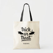 Trick oder Treat Bat Wings Halloween Tragetasche (Vorne)
