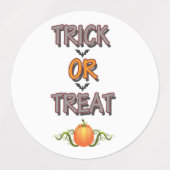 Trick oder Treat Berühmtes Halloween-Party Night S Etiketten (Design 1)