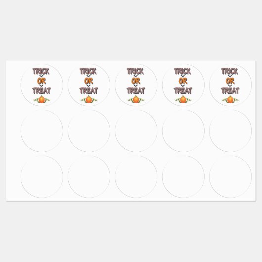 Trick oder Treat Berühmtes Halloween-Party Night S Etiketten (Blatt)