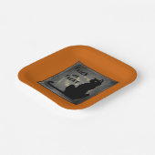 Trick oder Treat Black Cat Halloween Papierplatte Pappteller (Gewinkelt)