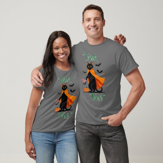Trick oder Treat Black Cat Halloween T - Shirt (Unisex)